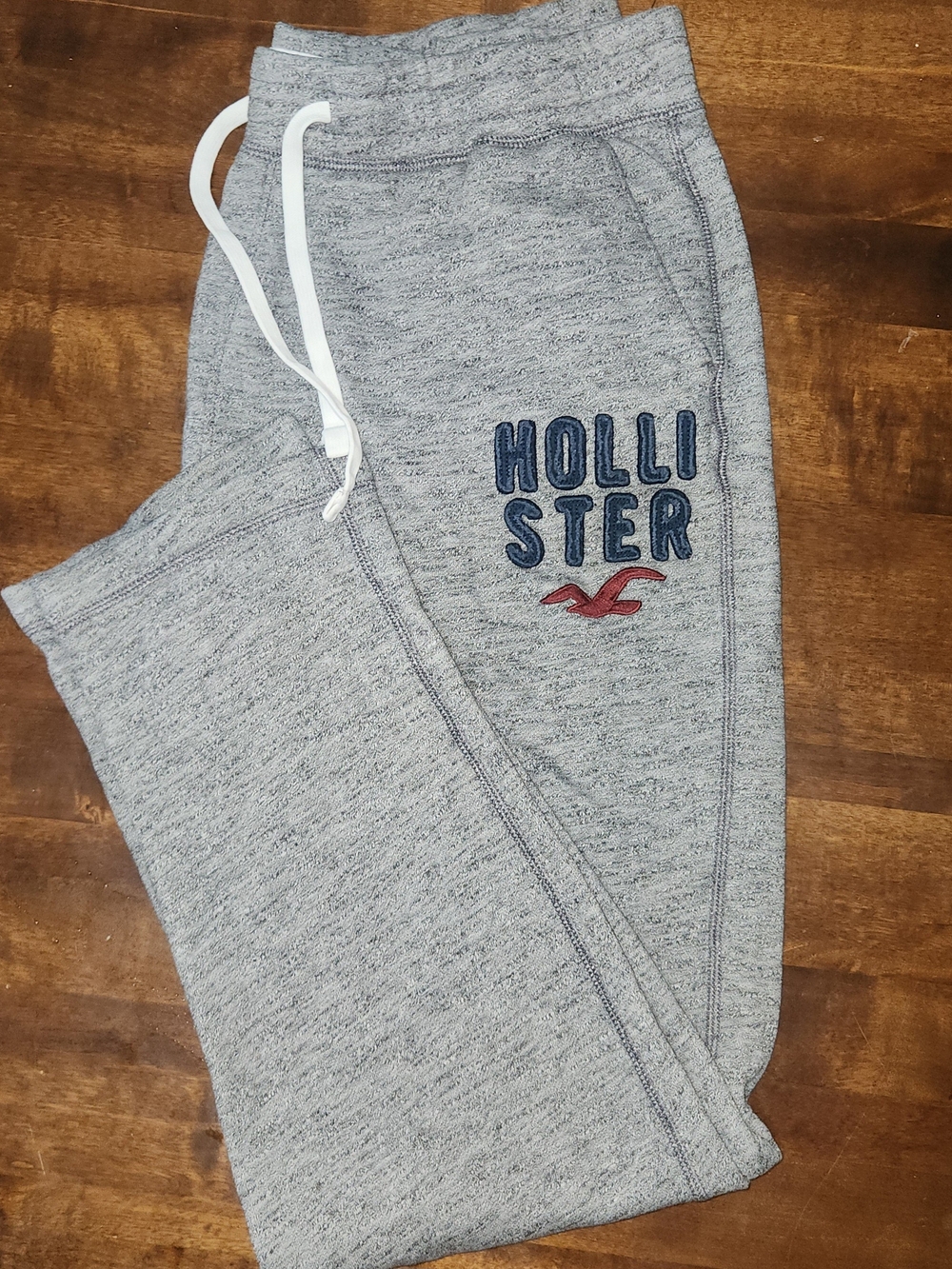 Hollister Mens Gray Logo Jogger Sweatpants